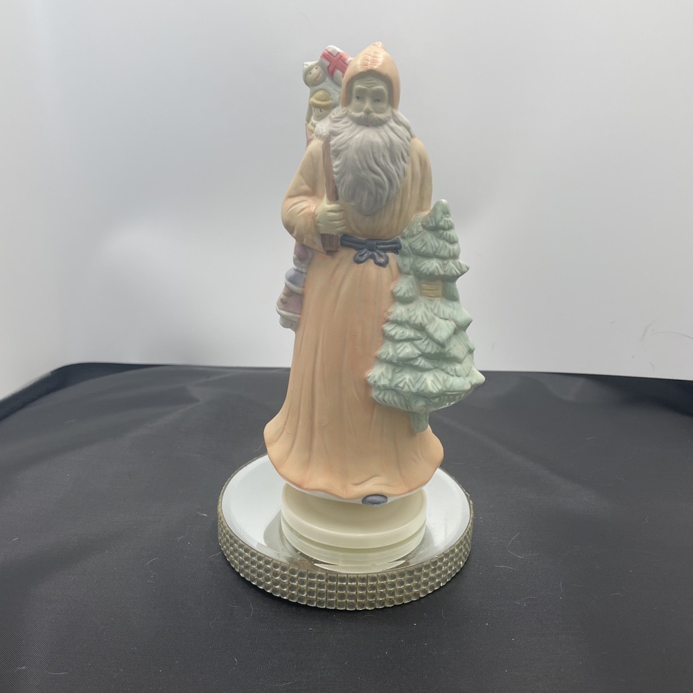 LTD Commodities Victorian Porcelain Revolving Musical‎ Santa with left hand tree